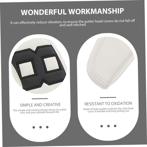 10pcs Set Toyvian Golf Club Covers Pu Leather Putter Sleeve with Colorful Gradient Numbers, Soft Inner Lining, Golf