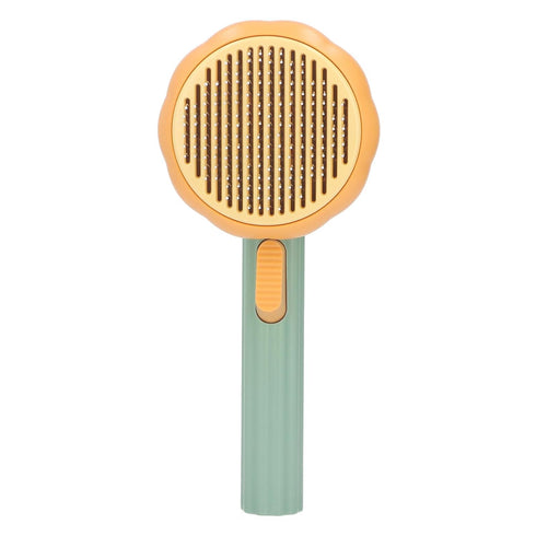 Pet Grooming Brush - Portable Self Cleaning Slicker Brush for Indoor Cats, Dog Brush for Shedding Short and Long Haired