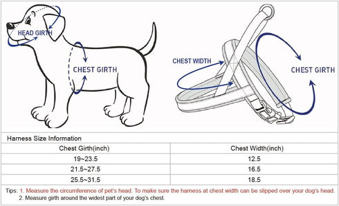 Blueberry Pet 6 Colors Soft & Comfy Jacquard Padded Dog Harness, Teal Blue, S/M, Chest Girth 21.5" - 27.5"