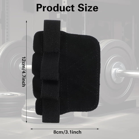 LLOUSSAK Gym Gloves for Men Weight Lifting, Four-Finger Leather Pull Up Gloves, Anti-Slip Men's Weightlifting Glove