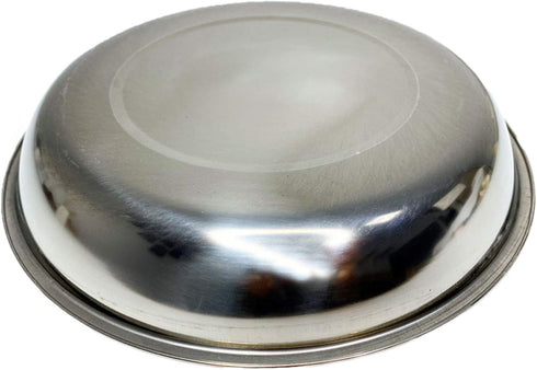 kathson Stainless Steel Cat Bowl, 4 pcs Shallow & Wide Dishes for Cats & Dogs, Fits Elevated Stands (10.22 Inch Dia.)