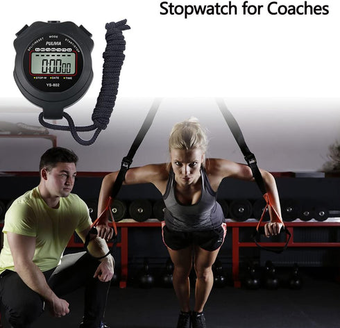 Sports Stopwatch Timer, Single Lap Split Digital Stopwatch for Coaches, Swimming, Running Training (Yellow)