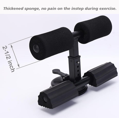 Sit Up Exercise Equipment for Home Workouts, Sit Up Bar with Foot Holder, Ab Crunch Machine, Black
