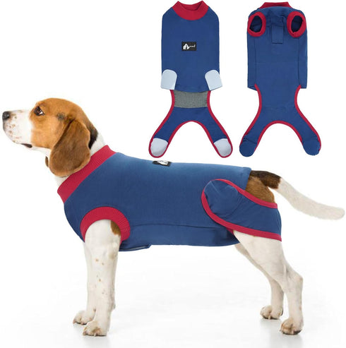 IDOMIK Dog Recovery Suit for Female Spay, Adjustable Anti-Licking Onesie, Soft Abdominal Wound Bandage