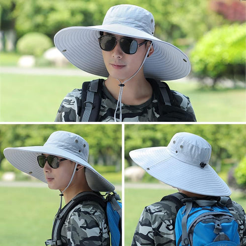 Peicees Super Wide Brim Sun Hat for Men and Women, Fishing Bucket Hat, Safari Cowboy Hat