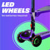 Kick Scooters for Kids Ages 3-5 - Adjustable Height Foldable Scooter with LED Light Wheels and Rear Brake