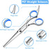 6 in 1 Professional Stainless Steel Safety Round Tip Dog Grooming Scissors, Anti-Rust Pet Kit