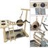 Hamiledyi Parrot Playground Bird Play Stand Natural Wood Parrot Perch Gym with Feeder Cups Cockatiel Nest with Ladder