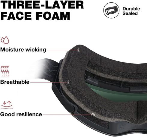 ZIONOR X4 Ski Goggles with Magnetic Lens - Snowboard Goggles for Men and Women, Anti-fog UV Protection
