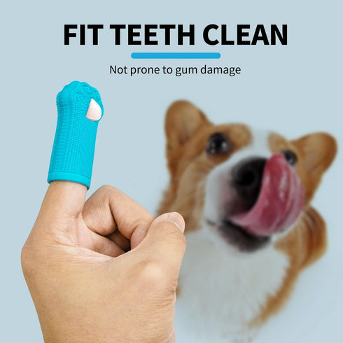 Hera Harmony 3 Pack Finger Toothbrush for Dogs & Cats, Soft Silicone Pet Dental Care Brush for Plaque & Tartar Removal