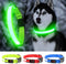 YFbrite Ultra Light Adjustable LED Dog Collar, Rechargeable Glowing in The Dark for Small, Medium, Large Dogs (Green,