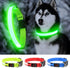 YFbrite Ultra Light Adjustable LED Dog Collar, Rechargeable Glowing in The Dark for Small, Medium, Large Dogs (Green,
