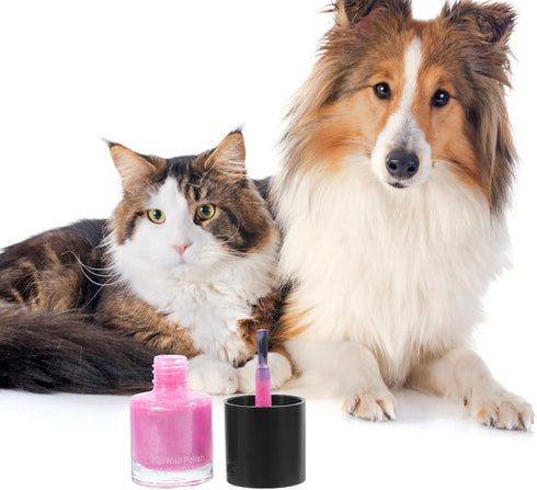 Dog Nail Polish Quick Dry Pet Nails Polish Set, 6 Pcs Water-Based Healthy Paw Grooming Dye Kit for All Pets