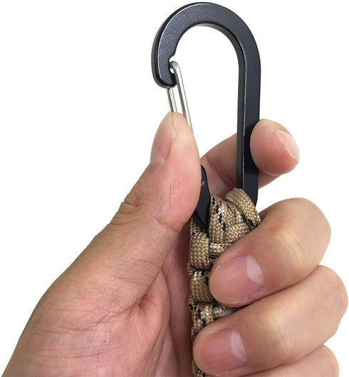 SENHAI 5 Pcs Paracord Keychains with Carabiner, Braided Lanyard Hook Clip for Outdoor Camping & Hiking
