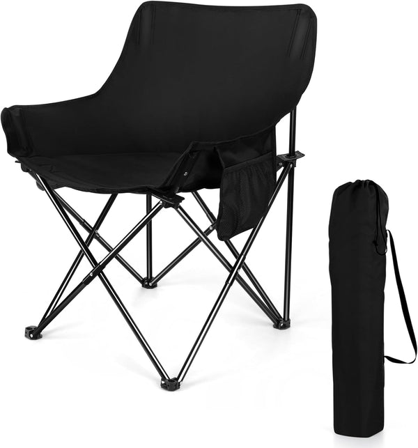 Joyfair Outdoor Camping Chair for Adult, Large Portable Folding Moon Chairs with