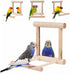 Generic Wooden Bird Mirrors Bird Swing, Parrot Cage Toys, Swing Hanging Play with