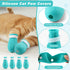 Axrivonte Trimming(Size:M) Breathable Cat Muzzle with Anti-Scratch Silicone Boots, Adjustable Transparent Helmet & Grip