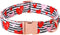 Lionet Paws Valentine Day Dog Collar, Heavy-Duty Cute Red Heart Fabric Collar with Metal Buckle for Small Dogs.