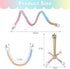 Set BNOSDM Bird Rope Perch with Stand Perch Toy Bendable Rope Perches Wooden Spinning Exercise Wheel Toy Parrot Cage