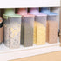 Pet Food Storage Container with Measuring Cup, Pour Spout, Seal Buckles for Dogs Cats, Purple