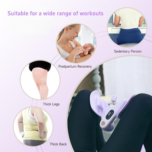 0-70lb 360Hip Upgraded Purple Inner Thigh Exerciser with LED Display, Adjustable Inner Thigh Exerciser, Pelvic Floor