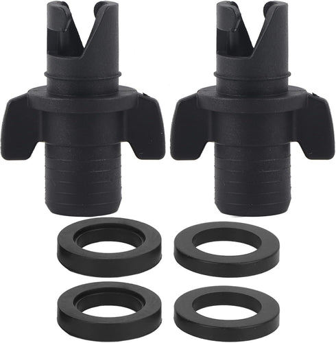 Qiilu Inflatable Pump Adaptor, Black Plastic Kayak Air Valve Connector for Surfboard Inflation