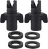 Qiilu Inflatable Pump Adaptor, Black Plastic Kayak Air Valve Connector for Surfboard Inflation