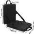Ddewing Outdoor Folding Chair Cushion Black Zippered Pocket Square Chair Cushion Portable Handle Adjustable Floor Chair