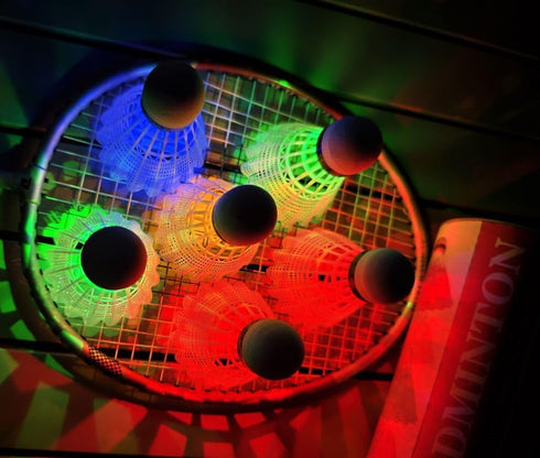 Leadge (6Packs) LED Shuttlecock Badminton Birdies, Shuttlecock Dark Night Nylon Glow Glow Birdies Lighting for Outdoor