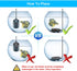 Small 50W Aquarium Heater, Mini Submersible Fish Tank Heater with LED Temperature Display