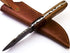 Rare Custom Damascus Fuller Gut Hook Knife, Skinning Knife, Hunting Knife, Outdoor Knife, Camping Knife, Color Wood