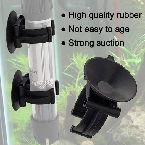 OIIKI 10 PCS Aquarium Heater Suction Cups with Clips, Air Hose Tube Holders for Fish Tank