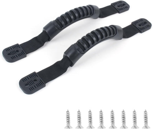 ORLANG Kayak Carry Handles, 2-Hole Replacement Handles with Screws for Canoe, Boat, Black/Orange