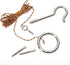 Hook and Ring Swing DIY Kit, Heavy-Duty Hardware and String Ring Toss Game for Indoor and Outdoor Use