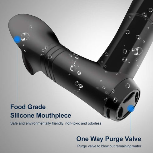 Rotate Function Swim Snorkel for Training Swimming Front Snorkel with Comfortable Mouthpiece for Pool Diving