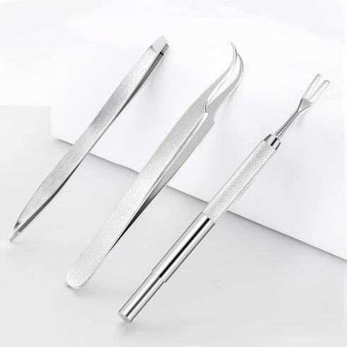 Rypet Tick Remover Tool Set - Stainless Steel Kit for Cats, Dogs, and Humans (Pack of 3)
