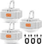 FLY2SKY 3 Pcs White Camping Light, Portable Rechargeable LED Camping Light for Hiking, Backpacking, Fishing, Emergency