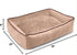 PUP IQ Smart Pup Sand Lounger Dog Bed, Large, Classic Beige, Waterproof Crypton Fabric, Machine Washable
