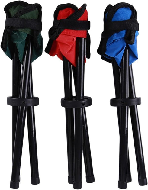 YUSHTPO 12in 3 Tripod Stool Portable Use Height Foldable Leg Chair for Hiking Camping Beach BBQ Travel Outdoor