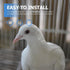 POPETPOP Pigeon Entrance Door, Iron Wire Bird Cage Door for Pigeon Breeding Supplies, White