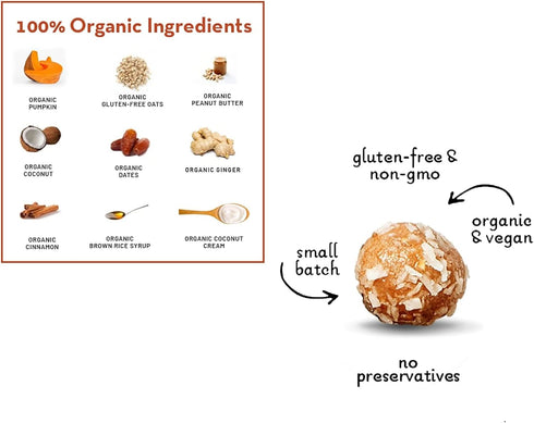 Pumpkin Spice Dog Patisserie Treats, 6 oz - Fall Holiday Collection, Organic, Soft & Chewy Superfood Bites