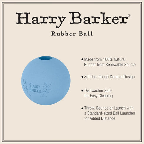 Harry Barker Rubber Balls and Chew Stick, 3" Rubber Balls, 4 Pack for Dogs