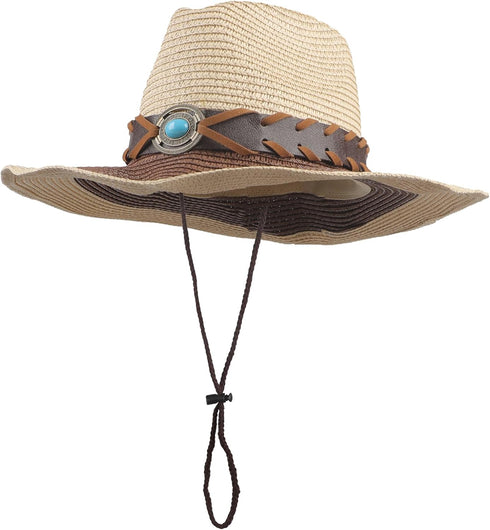 Straw Sun Hat, Spring Summer Leisure Beach Travel Woven Outdoor Fishing UV Protection