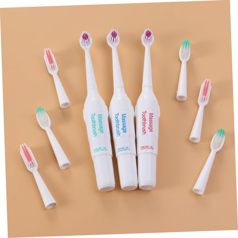 3pc Hemobllo Professional Electric Toothbrush for Pets Soft Bristles Lightweight Design for Easy Travel Gentle Cleaning