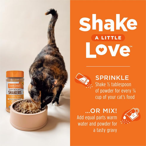 Instinct Raw Boost Shakers Freeze-Dried Powder Cat Food Topper, Digestive Health, 5.5 oz. Bottle