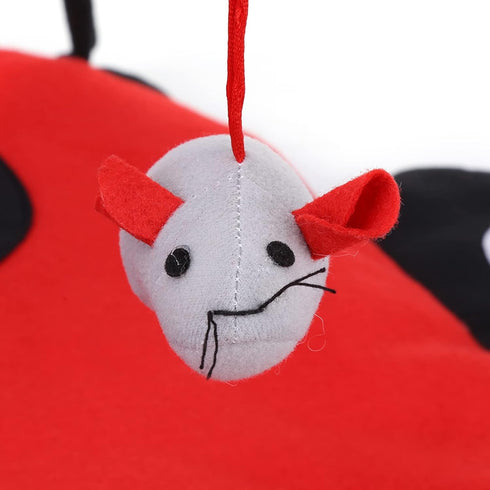 Foldable Cat Activity Play Mat Tent Multi Function Pet Bed with Hanging Toy Balls Cat Activity Center with Hanging Toy