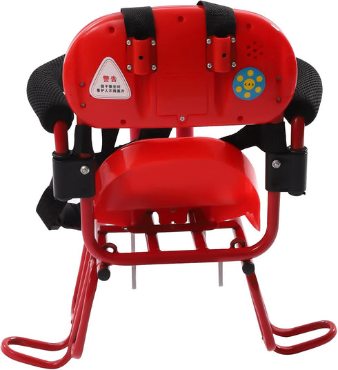 SEANESZTI 6 6 Child Bike Seat, Mount Baby Bike Seat with Back Rest Armrest Foot Pedals, Rear Mounted Child Bike Seat