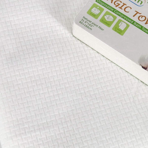 100% (L-31.5''x 63''-2pack(10pcs)) Compressed Towels Disposable Soft Durable Towels Cotton for Home Bathroom Travel