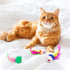 pawstrip 12 Pcs Cat Mouse Toys - Rattle Mice for Indoor Cats, Interactive Play Squeaky Fur Mice with Rattling Sounds
