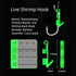 HENRUN Pack 10 of Live Shrimp Hook Engineered to Maintain Shrimp Activity and Enhances Luring Effectiveness for Marine
